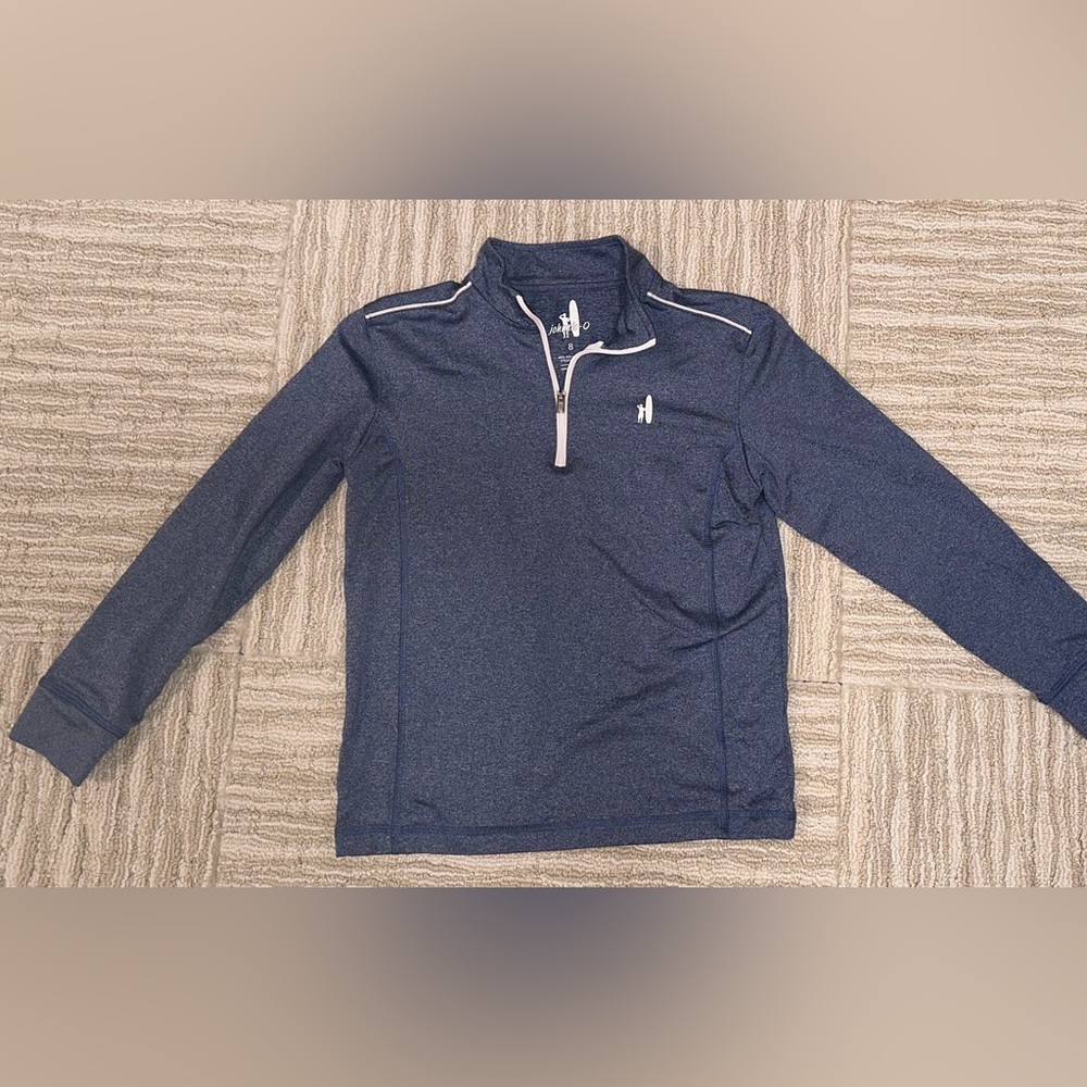 Like New johnnie-O Boys Blue Quarter Zip Long Sleeve- Size 8